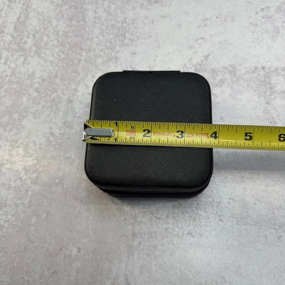 Small Jewelry Travel Carry Case Black 4